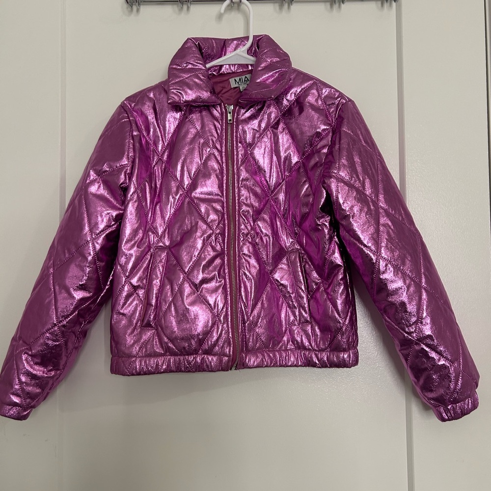 MIA New York Shiny Pink Metallic Jacket